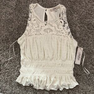 Andree Ivory Lace Sleeveless Blouse